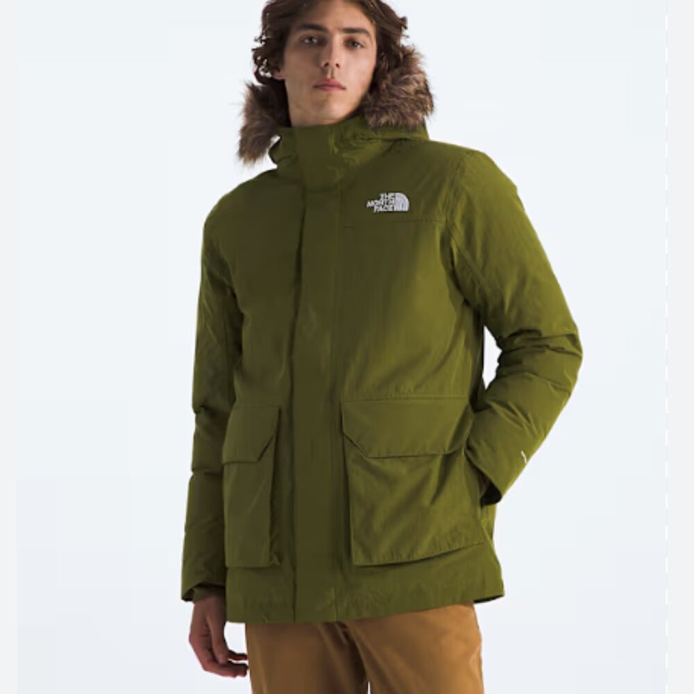 The North Face Explore Farther Parka Forest Olive Men Size Small 550 Down Fill
